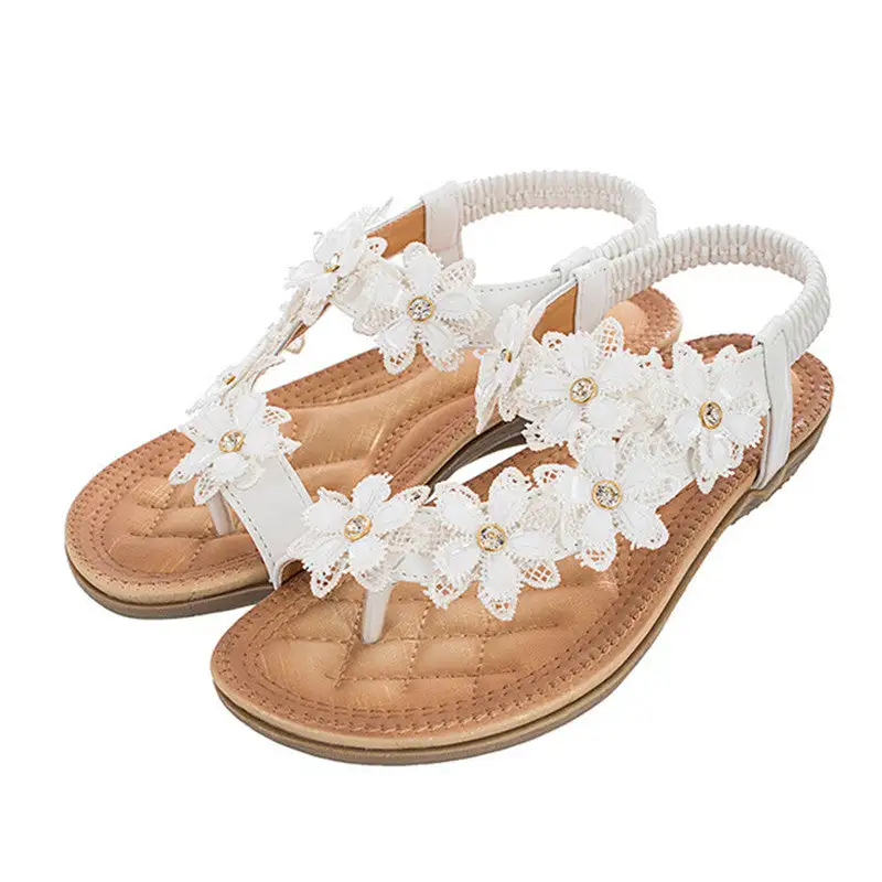 Cilool  Bohemian Style Vintage Classic Floral Sandals