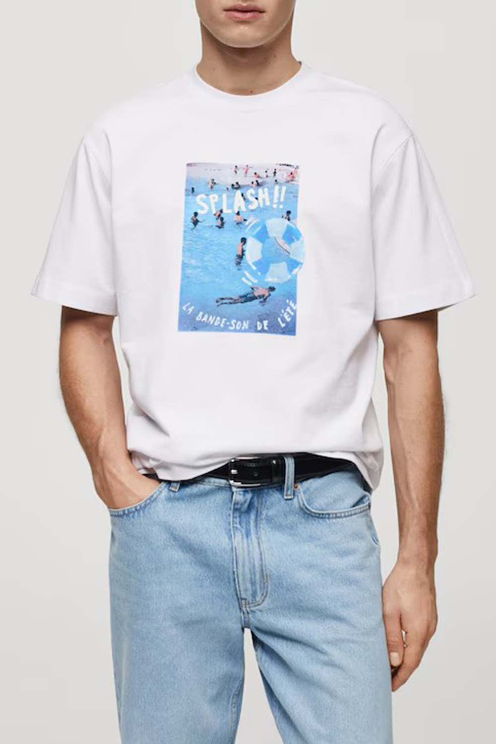 Cotton printed t-shirt with drawing