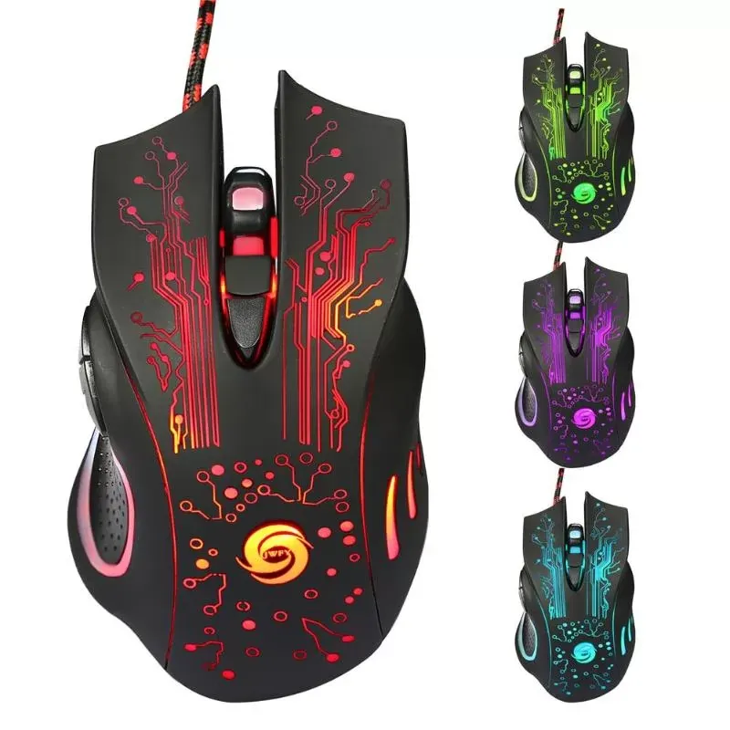 3200DPI LED Optical 6D USB Wired Gaming Game Mouse Pro Gamer Mice For PC 6 buttons with scroll wheel 5 million cycle