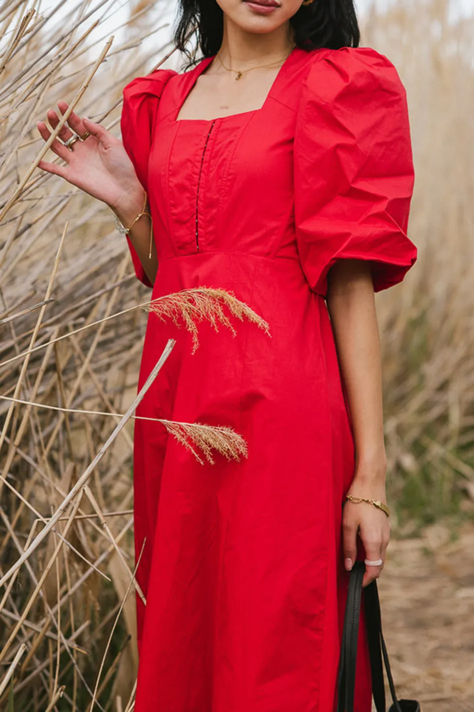 CASSIA CORSET DRESS IN RED