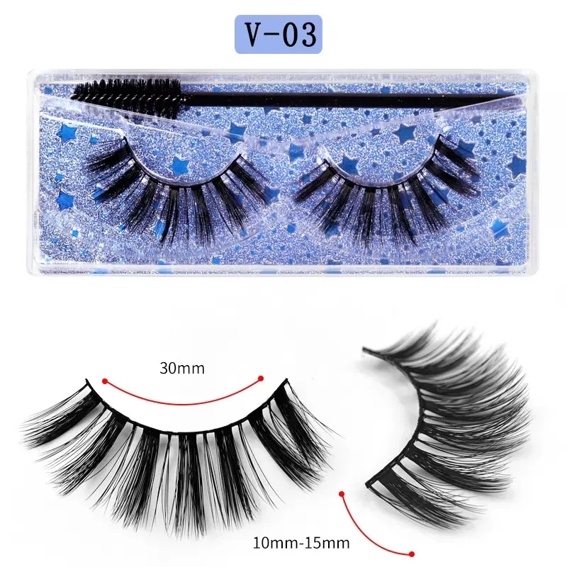 1 Pair with Brush 3D Mink Eyelashes Eyelash 3D Eye makeup Mink False lashes Soft Natural Thick Fake Eyelashes Lashes Extension Beauty Tools