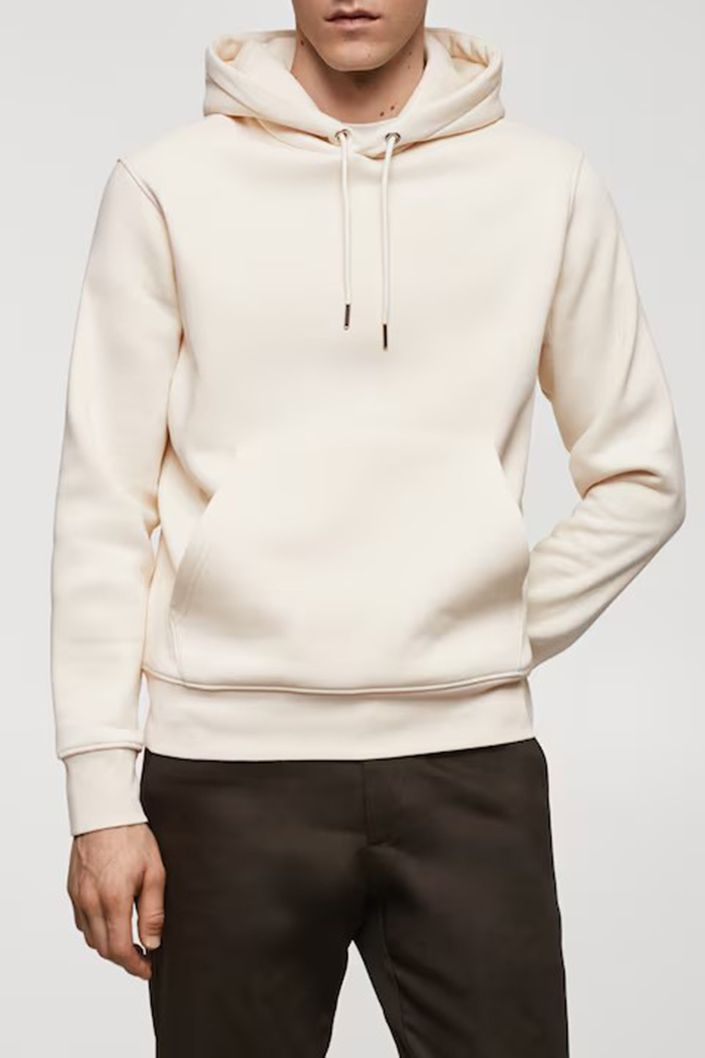 Warm-Effect Brushed Cotton Interior Sweatshirt