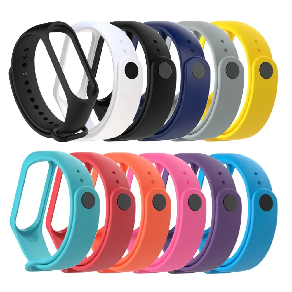 Small Soft TPE Silicone Replacement Wristband Wrist Strap For Xiaomi Mi Band 4/3 Colorful Sports Bracelet Fashion Accessories