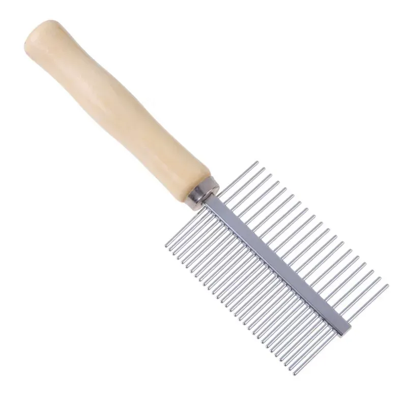 Multi-usage Stainless Steel Pet Dog Cat Combs brush Long Thick Hair Fur Shedding Remove Rake Comb Pets Grooming Brush 17 X 7cm