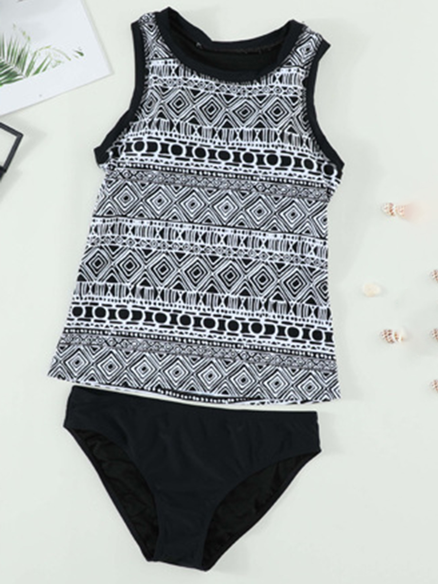 Tank Top Print Sexy Two Piece Swimsuit