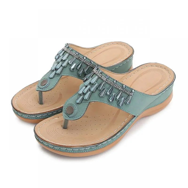 Summer Women Casual Sandal Fashion Ladies Bling Sewing Sandals