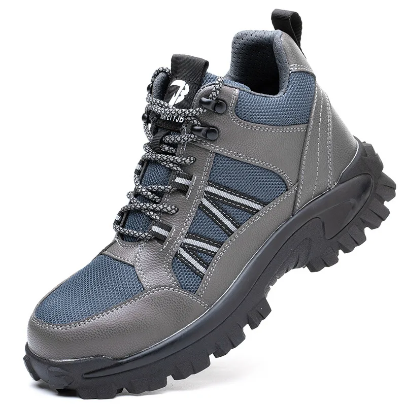 Men Breathable Safety Steel Toe Cap Boots Lightweight Non-Slip Work Shoes