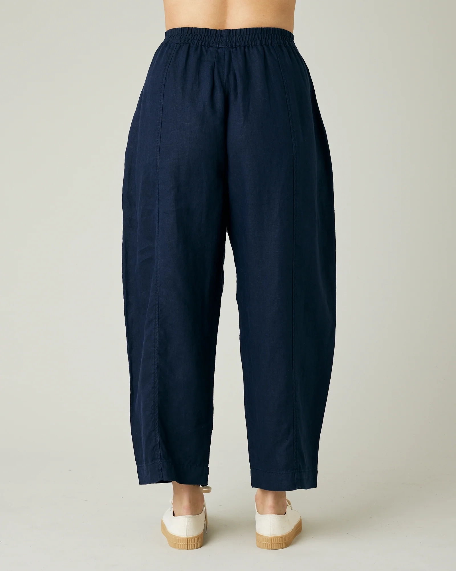 NAVY LINEN TROUSERS