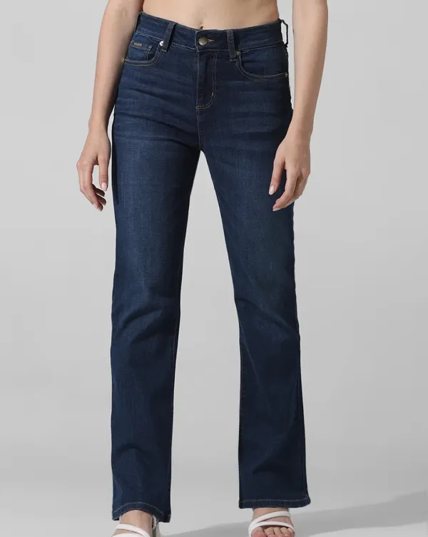 Blue Mid Rise Tulga Flared Jeans