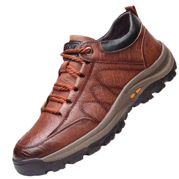 🔥Last Day Promotion 70% OFF 🎁 Men's Casual Leather Good Arch Support & Non-slip Outdoor Breathable Walking Shoes