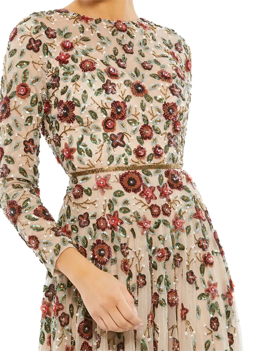 Women's Floral Turtleneck Dress