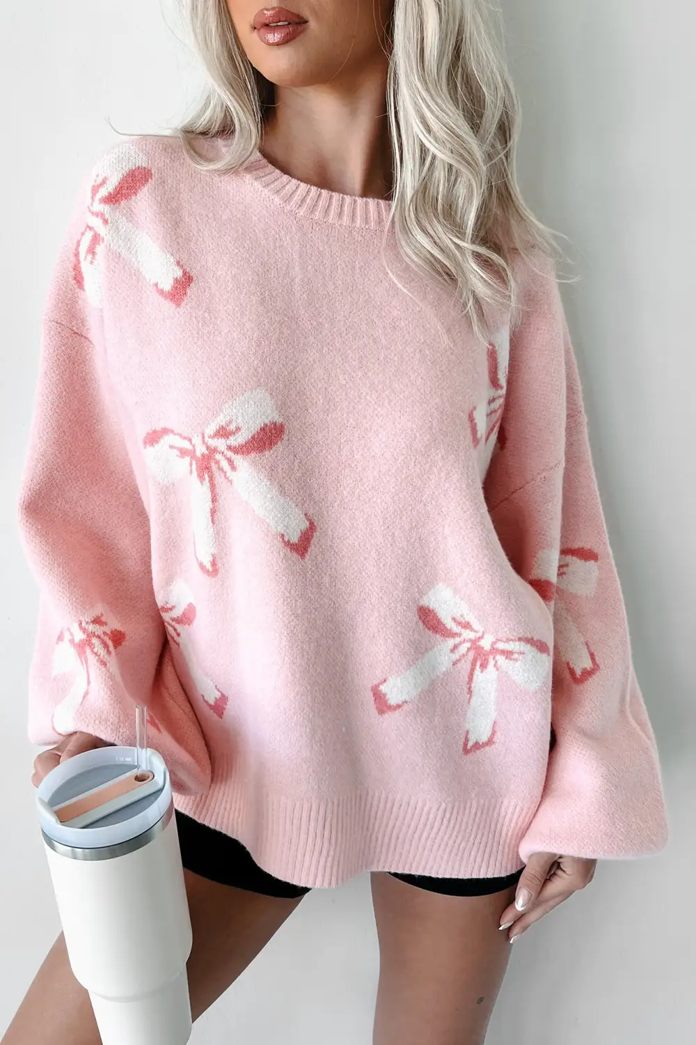 Cherished Moment Bow Print Sweater