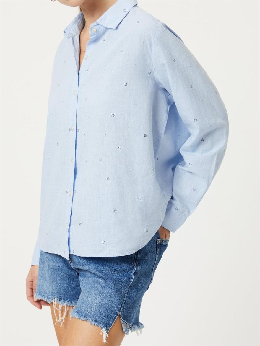 Button-Up Long Sleeve Blue Shirt