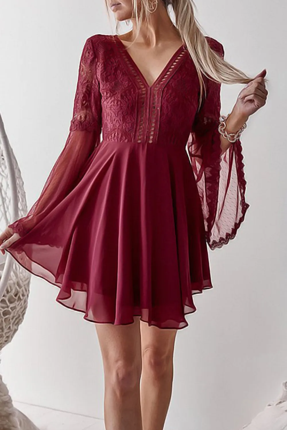 Bethany Dress (Wine) - PRE ORDER