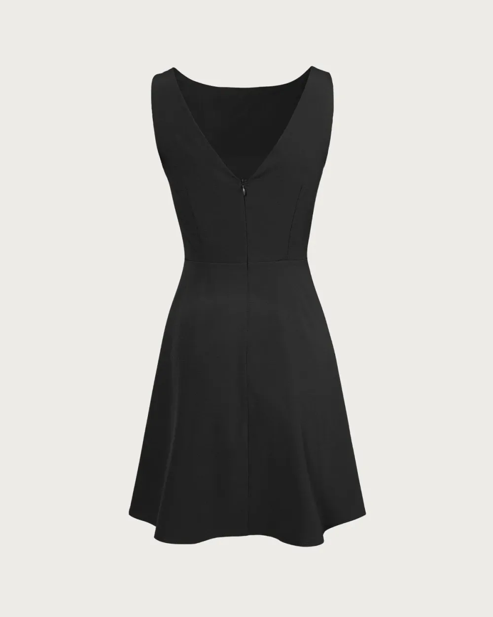 Black deep v back dress