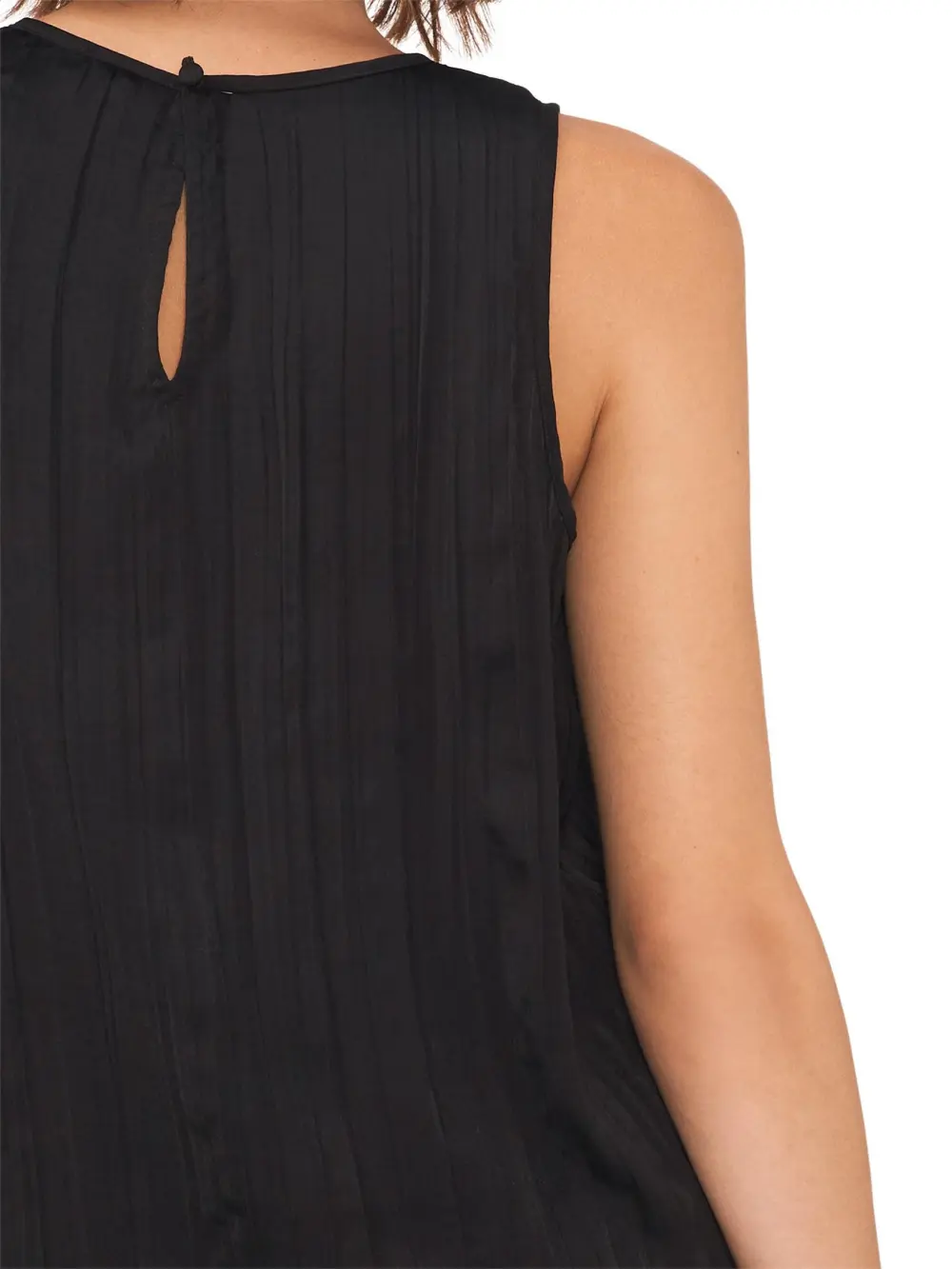 Pleated Sleeveless Blouse