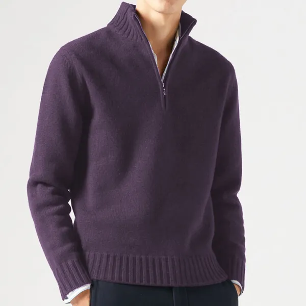 Men's Lapel Knitted Cashmere Sweater Cardigan