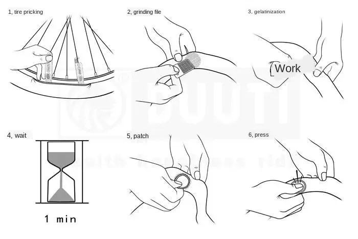 DUUTI TL-154 Bike Cycling Tyre Rubber Patches Glue Repair Kits Sets Tools