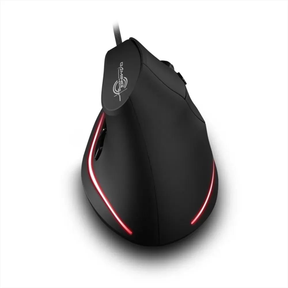 ZelotesT-20 Vertical Wired Game Programmable 6 Buttons LED Mouse Mice Low Noise Mouse Desktop Pc Gamer Laptop Silent Keys