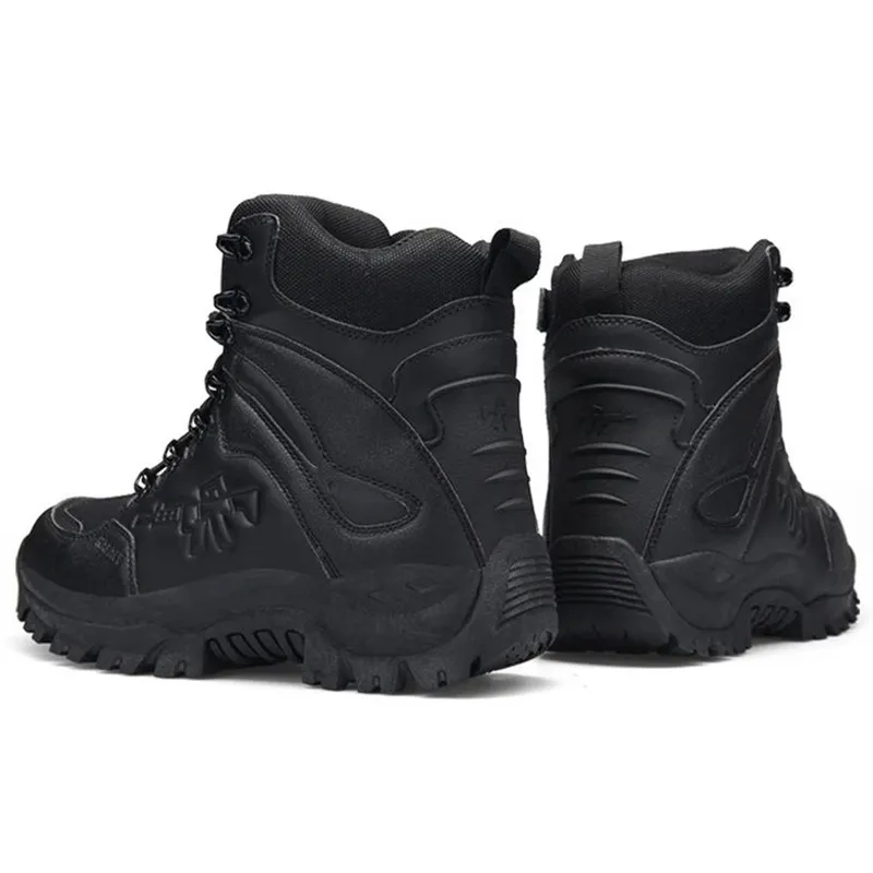 Men's Hiking Combat Boots Waterproof Non-Slip Anti-Puncture Work Boots (Durability Upgrade)