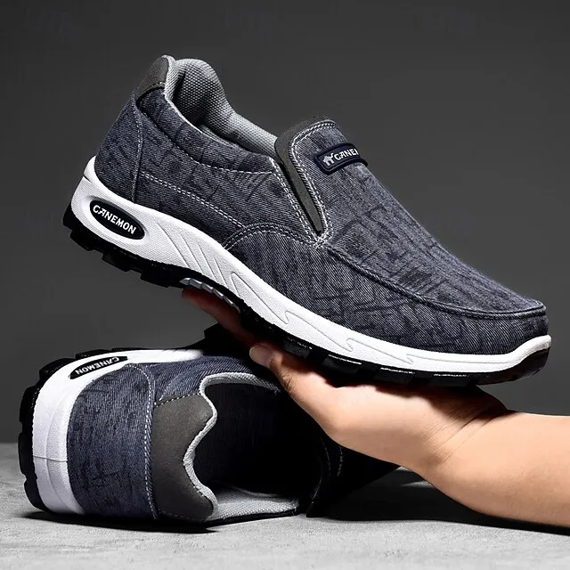 🔥Last Day Promotion 70% OFF 🎁 Men's Gray Slip-On Casual Outdoor Shoes - Breathable Non-Slip Lightweight Footwear