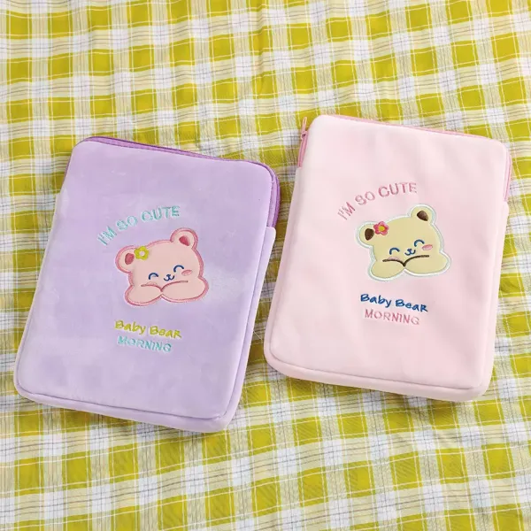 11 inch Cute Cartoon Bear Tablet Sleeve Pouch Case Bag for iPad Protective Cover Laptop Bag Sleeve Notebook Case