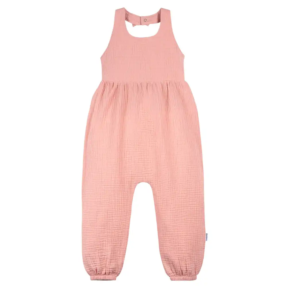 Toddler Girls Rose Pink Halter Romper