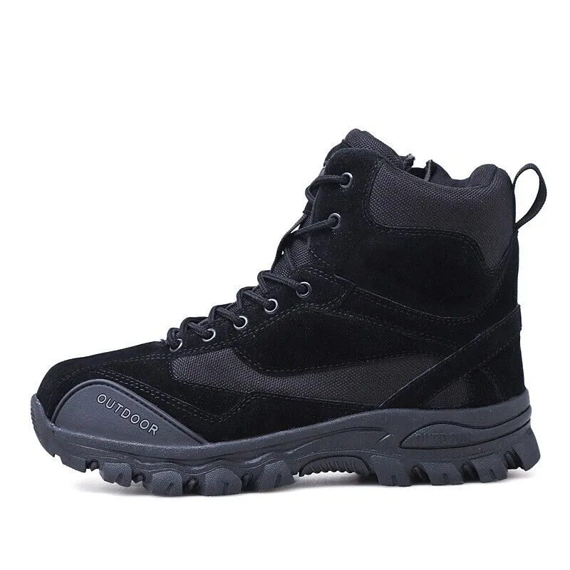 Men Waterproof Safety Work Boots Outdoor Trekking Combat Boots