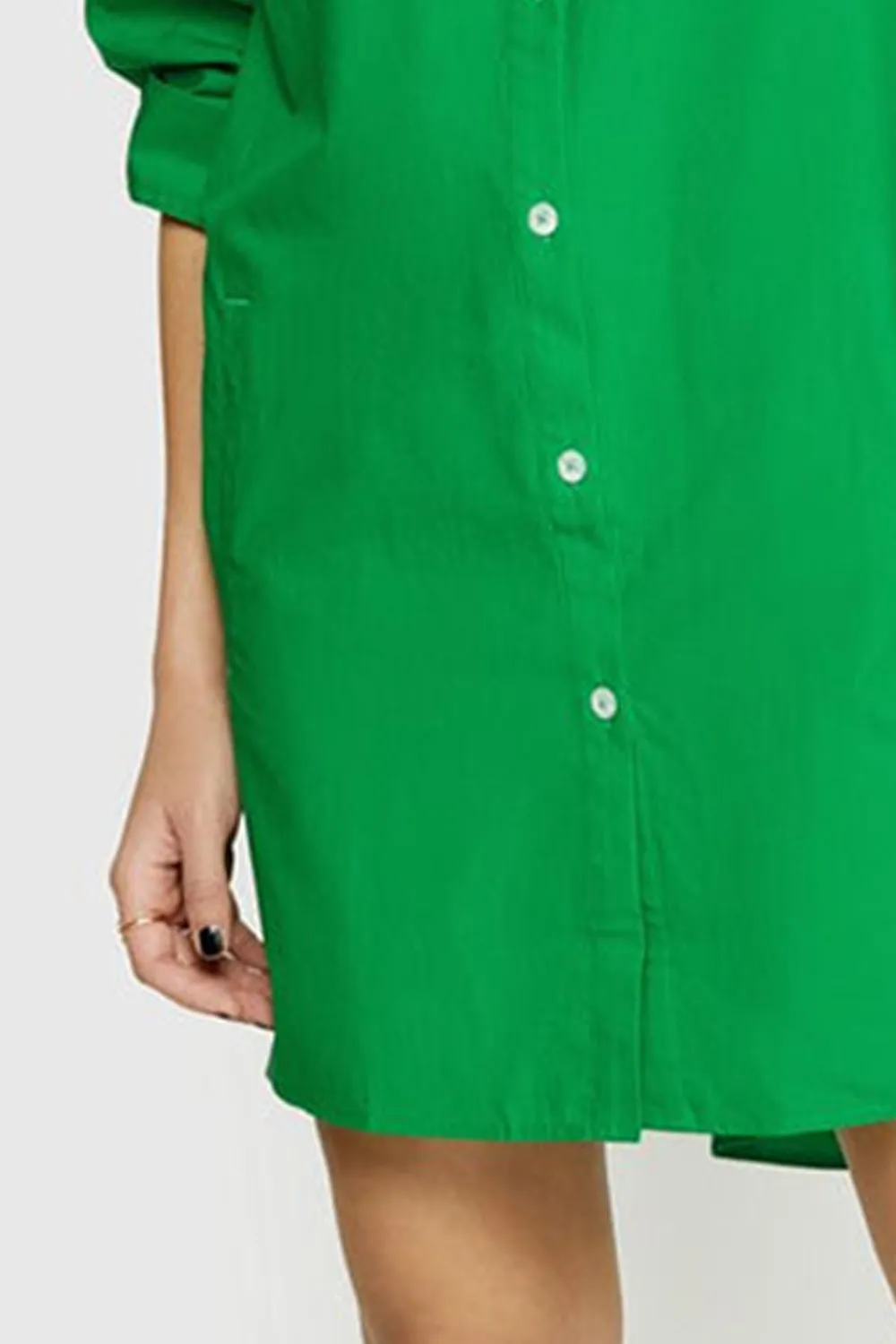 Green Button Dress