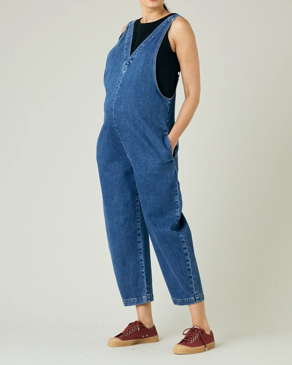 OTTIE MID BLUE DENIM JUMPSUIT