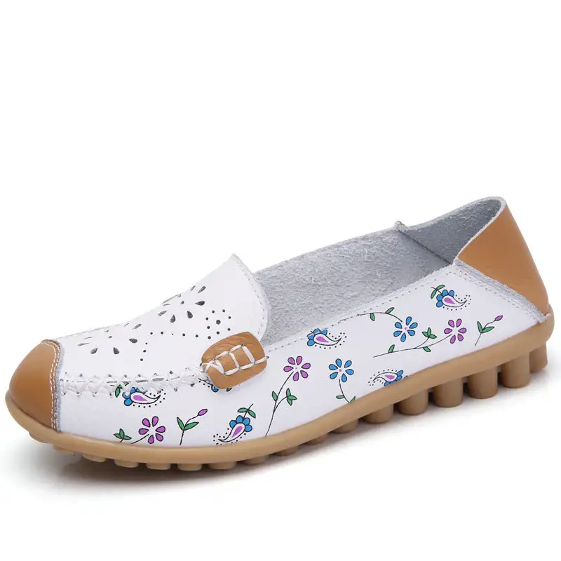 CiloolSlip on loafers Flowers Hollowed Out Casual Shoes