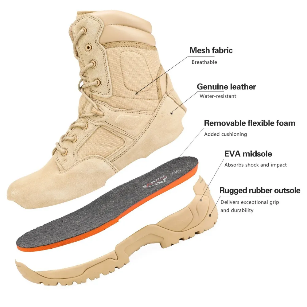 Men's Outdoor Waterproof Non-Slip Tactical Research Boots Work Winter Boots (Durability Upgrade)