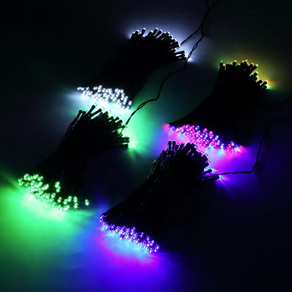 100 LED Outdoor Colorful Solar Lamps LED String Lights Fairy Holiday Christmas Party Garlands Solar Garden Waterproof Lights