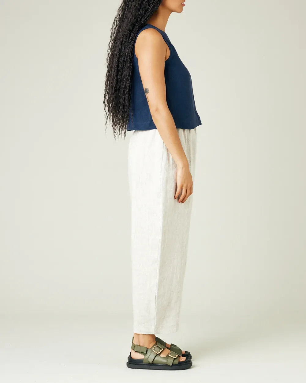 NATURAL LINEN TROUSERS