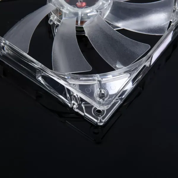 120mm PC Computer Clear Case Quad 4 LED Light CPU Cooling Fan 12cm