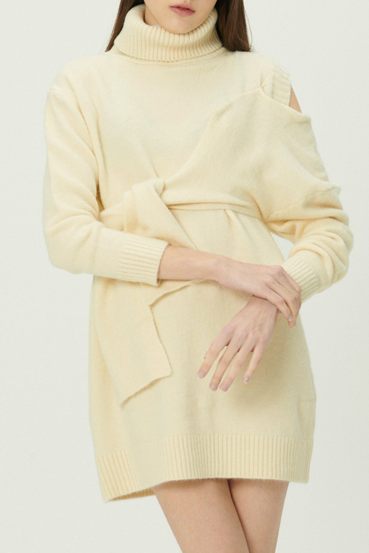 Victoria Tie Front Sweater Dress