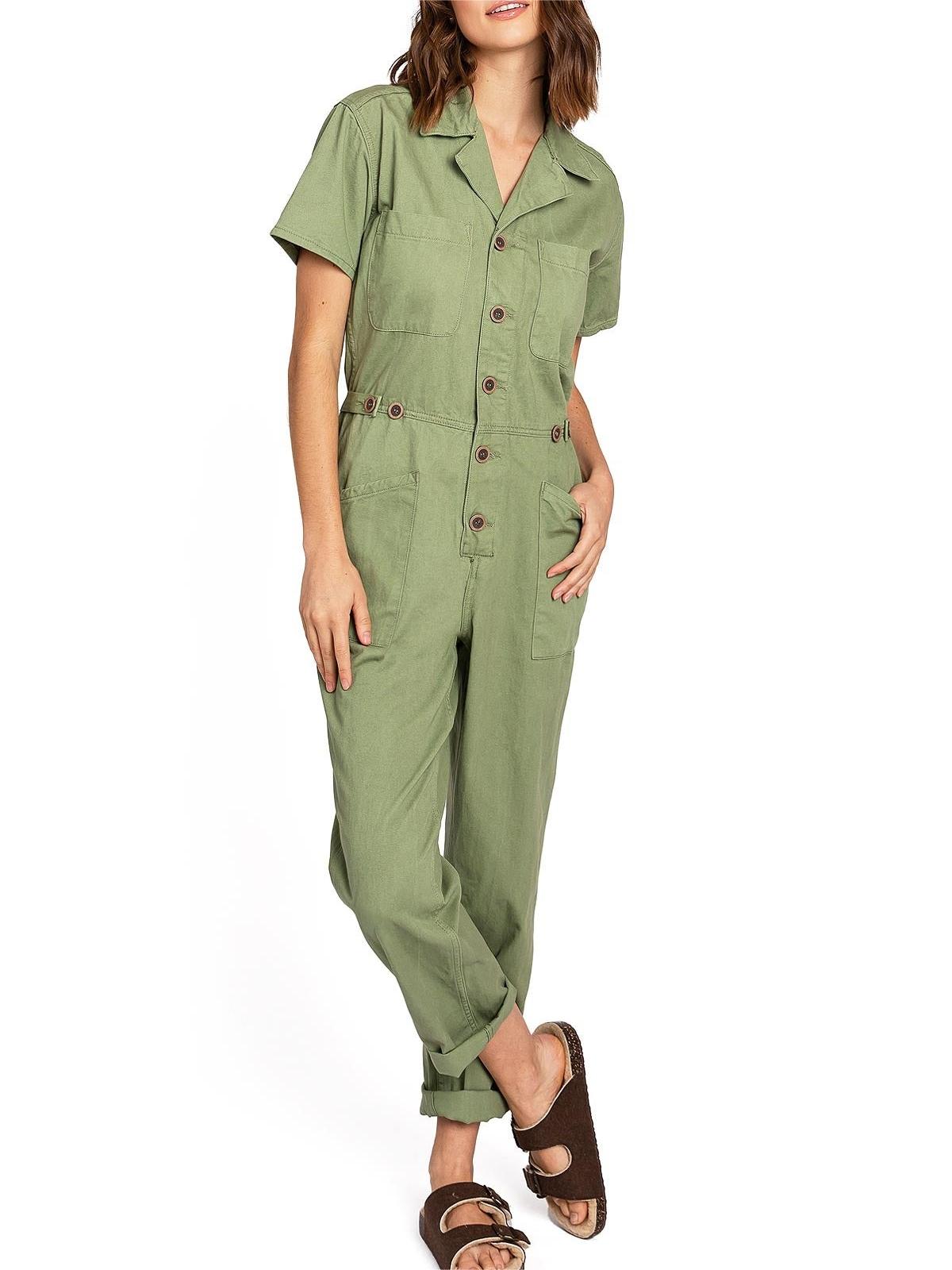 Lana Roux PETITE Refined Aviator Jumpsuit