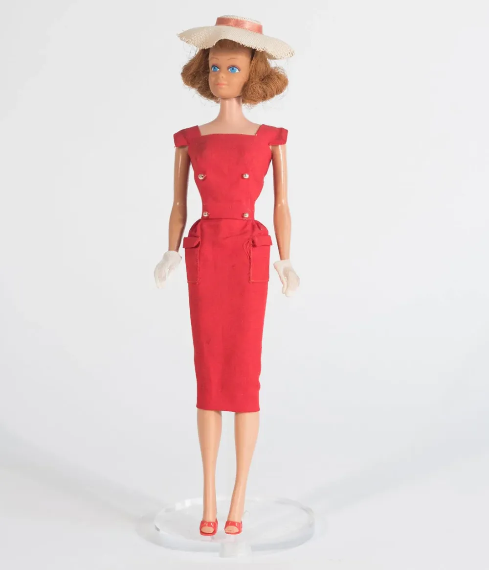 Barbie X Unique Vintage Red Sheath Sensation Wiggle Dress