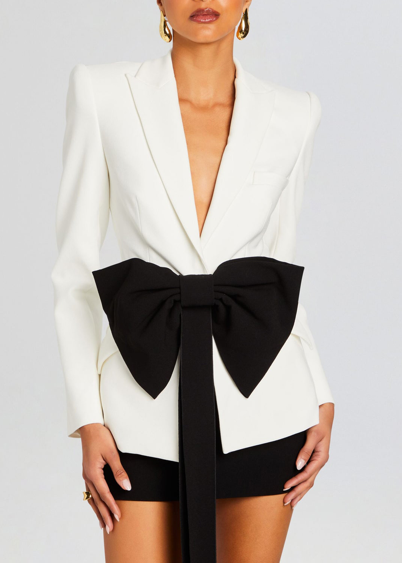 Sloan Structured Blazer With Detachable Bow