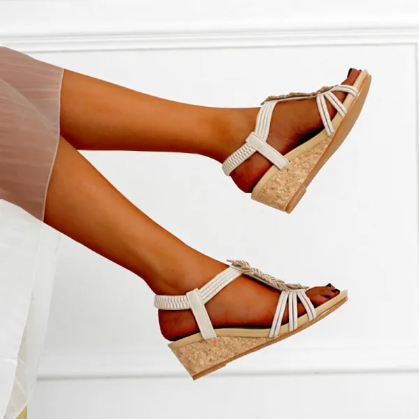 Cilool Casual Wedge Gladiator Sandals