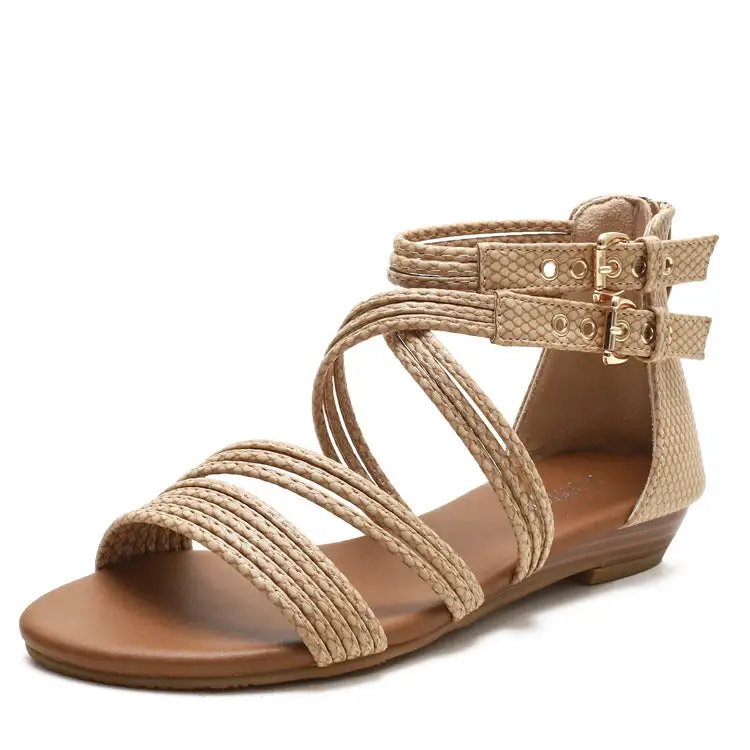 Cilool Cross-Strap Rome Soft Bottom Comfort  Sandals