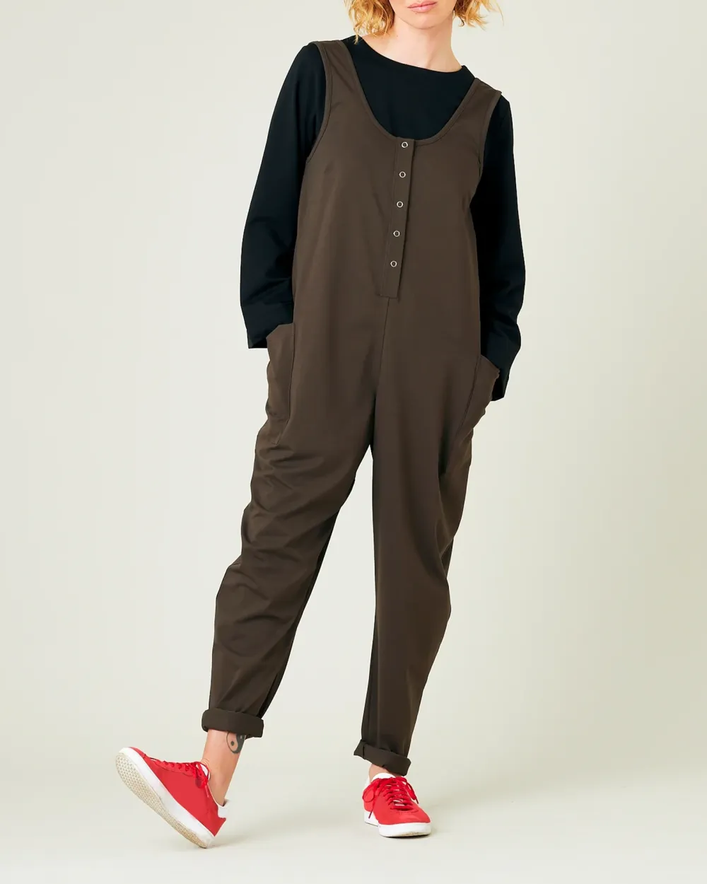 COCOA COTTON JERSEY JUMPSUIT