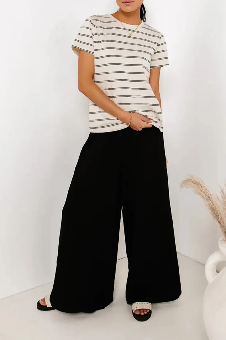 BRANDI WIDE LEG PANTS IN BLACK