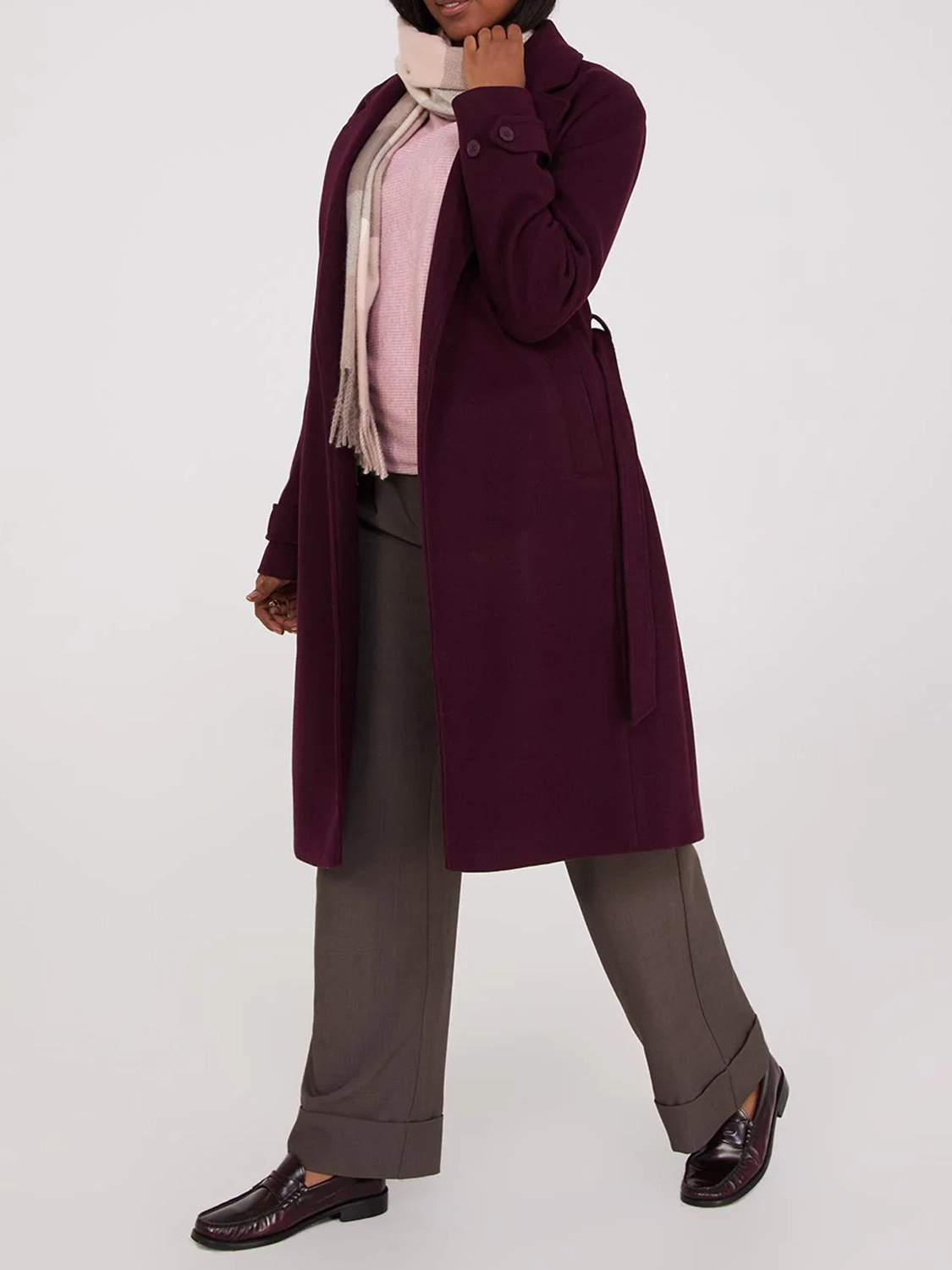 Faux Wool Wrap Coat