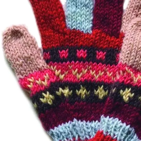 nordic knit wool gloves