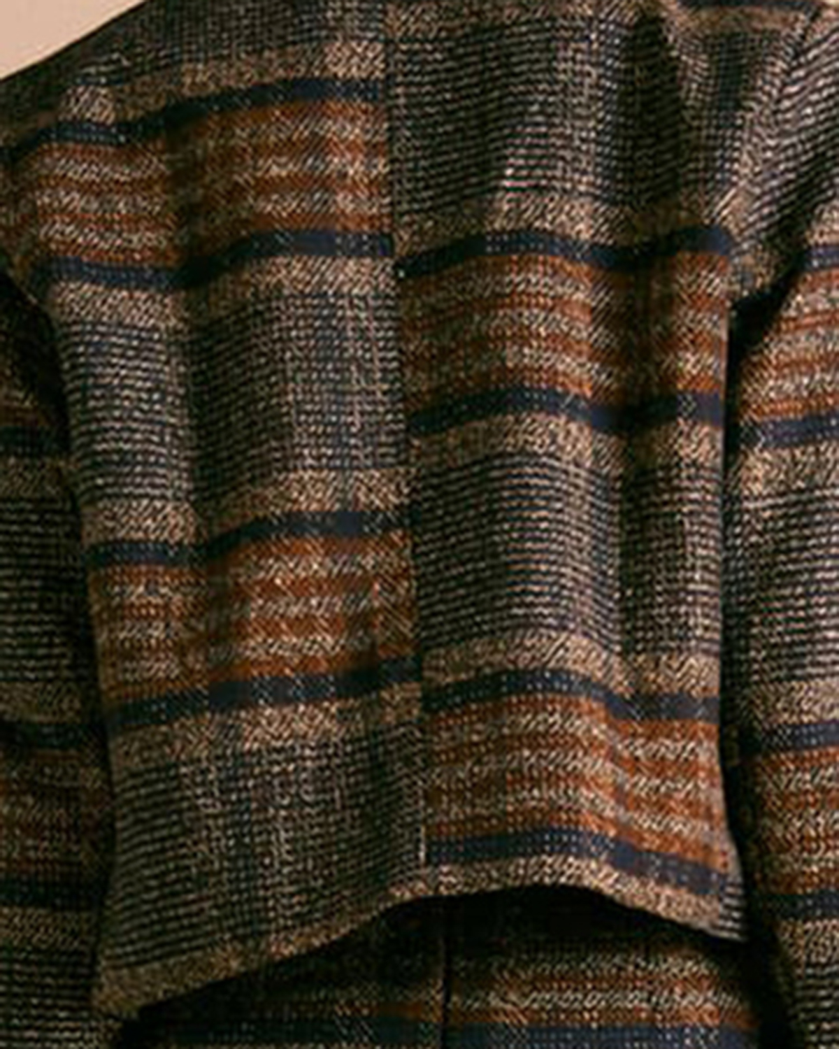 The Brown Striped Single Breasted Jacket