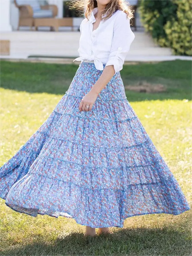 Sundance Maxi Skirt / Petite Blue