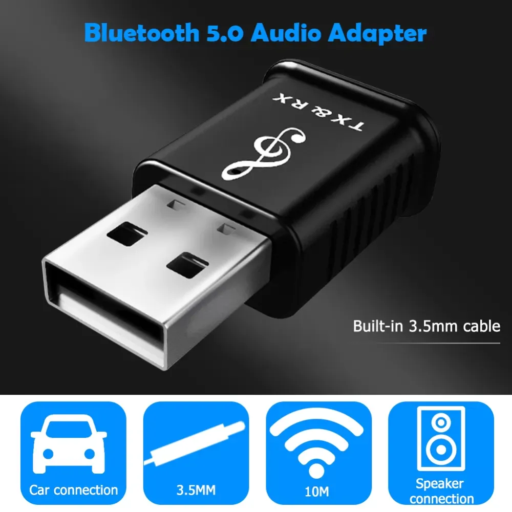 USB Wireless Audio Adapter Bletooth Transmitter Receiver Space-saving MSD168 Portable 4 in 1 USB Bletooth Players