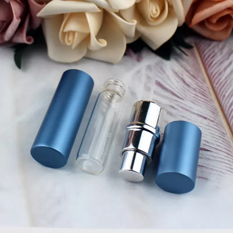 5ml / 10ml Refillable Scent Mini Perfume Glass Bottle Travel Aluminum Spray Atomizer Empty Metal Parfume Atomiser Sprayer Portable