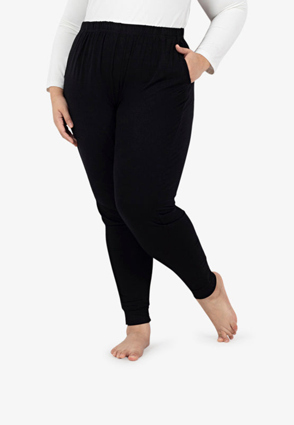 Relaxed Tapered Leggings - Black